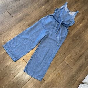 Madewell Muralist Denim sleeveless jumpsuit